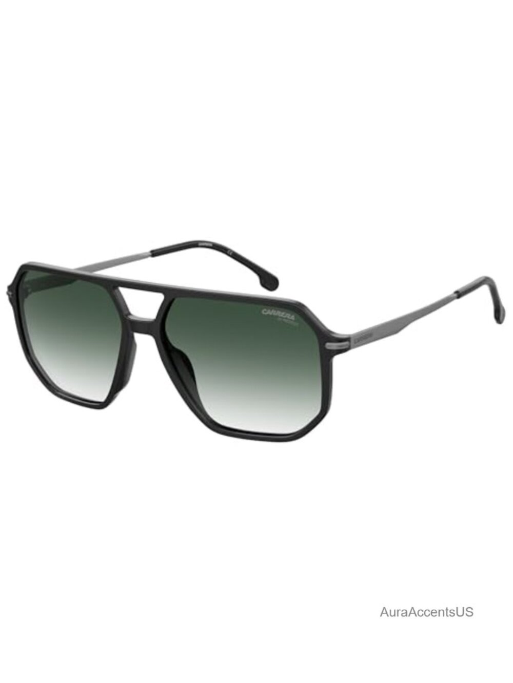Men's Geometric Wrap Around Polarized Sunglasses Partial Frame